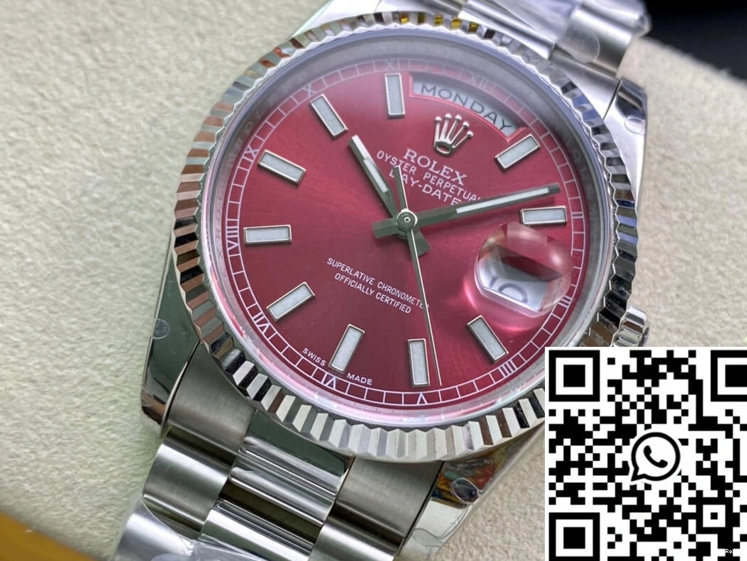 18k Gold 118239 EW Day Date White Rolex Factory 1122